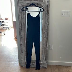 Tight black jumpsuit
